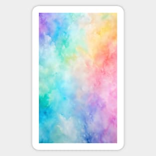 Pastel Colors Abstract Watercolor Pattern Sticker